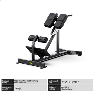 Banc d'hyperextension en acier pour usage commercial, réglable à 45 degrés, pour entraînement abdominal et hyperextension dorsale, chaise romaine - Product Image 1