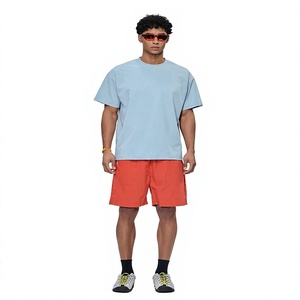 Summer premium solid color round neck short sleeved men's loose solid color <b>patchwork</b> T-<b>shirt</b> for both men and women - Product Image 2