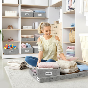 <strong>Shallow</strong>, Lightweight Under-bed <strong>Storage</strong> with Zippers and Handles, Suitable for Dormitories and Homes, with a Transparent Cover. - Product Image 4