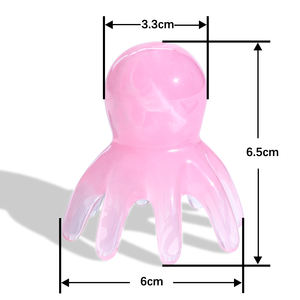 Peigne de massage du cuir chevelu en résine personnalisé pour tête de pieuvre Traitement d'<span class=keywords><strong>acupuncture</strong></span> traditionnel Massage Gua Sha Outil de spa pour cheveux - Product Image 3