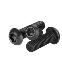 M3 M6 M8 M10 ASTM A325 A307 GR2 GR5 ASTM 193 B7 hitam oksida lintas lubang Hexagon tombol Torx kepala bulat baut DIN7985 ISO7380