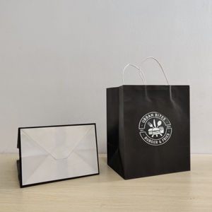 Bolsa De Papel Kraft Paper <b>Bag</b> <b>Gift</b> Packaging Children Party Handle <b>Bag</b> With Twisted Flat Handle - Product Image 2