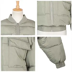 Chaqueta personalizada de Otoño/Invierno para mujer, chaqueta informal corta con cremallera para exteriores