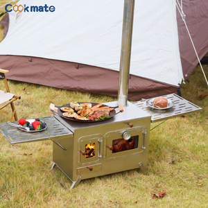 COOKMATE 47L Grand poêle à <span class=keywords><strong>bois</strong></span> extérieur multi-combustibles Populaire Brûleur à granulés <span class=keywords><strong>avec</strong></span> pain <span class=keywords><strong>Four</strong></span> à <span class=keywords><strong>pizza</strong></span> pour le camping et la randonnée - Product Image 4