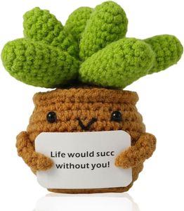 Crochet <b>Potted</b> Plants Creative Knitted <b>Potted</b> Plants Emotional Positive <b>Succulents</b> Positive Life Potato Doll Ornaments Gifts - Product Image 1