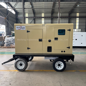 Groupe électrogène diesel silencieux haute vitesse sur remorque 80KW 100KW 65KVA 50KW Triphasé 380V 400V 50 60HZ pour usage industriel extérieur de secours - Product Image 1