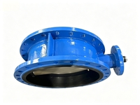 Vanne papillon concentrique à double bride PN16 avec corps en fonte ductile, revêtement époxy, disque en acier inoxydable CF8, siège en EPDM