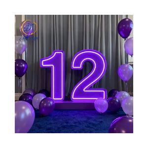 Grande supporto luce numeri decorazione di nozze fornitura per festa 3ft con luci numero gigante 4ft lettera tendone sposami Mr e Mrs - Product Image 3