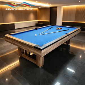 Table de <span class=keywords><strong>billard</strong></span> de luxe QF 8 boules, cadre en MDF, <span class=keywords><strong>billard</strong></span> moderne 3-en-1 <span class=keywords><strong>convertible</strong></span> marbre/MDF léger, <span class=keywords><strong>7ft</strong></span>/8ft/9ft, idéale pour la maison ou le club - Product Image 1