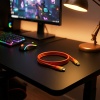 Cable USB-C a USB-C Termocrómico de 60W, Cable de Sincronización de Datos USB 2.0 con Carga Rápida de 20V 3A para Teléfono, Laptop y Tablet