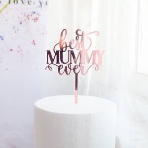 Décoration de gâteau tendance en acrylique « <span class=keywords><strong>Super</strong></span> <span class=keywords><strong>Maman</strong></span> » – Joyeuse Fête des Mères, Meilleure <span class=keywords><strong>Maman</strong></span> – Fournisseurs de décorations de gâteaux d'anniversaire - Product Image 4