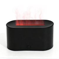 Diffuseur d'arômes 3D à effet flamme, humidificateur, éclairage LED, design écologique, alimentation USB, ultrasonique, grande capacité pour la maison et l'hôtel