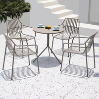 Ensemble de meubles d'hôtel en métal en gros de Juecheng chaise de salle à manger de restaurant chaise de table en aluminium ensemble extérieur de table et de chaise de jardin.