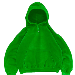 Áo hoodie nam chất liệu cotton Pháp dày dặn, kiểu dáng rộng, không dây rút, đã qua xử lý làm cũ, kiểu vintage. - Product Image 2