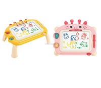 Tableau d'écriture magnétique 2-en-1 pour enfants, table de dessin portable pour tout-petits, tableau d'art graffiti, peinture pour une enfance magnifique