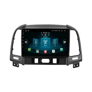 Rádio de Carro RoadNavi Android 13 para Hyundai Santa Fe 2006-2012 CarPlay GPS Navi 4G 360 Câmera