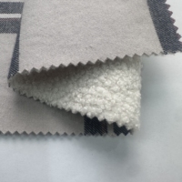 Tissu polaire tricoté 100 % polyester teint en fil, 425 GSM, épais, anti-UV, écologique, coupe-vent pour manteaux et sacs