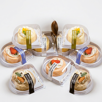 Emballages personnalisés jetables, recyclables, transparents, en plastique PP, pour biscuits, gâteaux, pain, salades, tiramisu, boîtes en plastique pour aliments