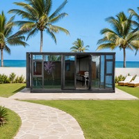 Maison conteneur pliable portable de 20 pieds à double aile, préfabriquée et modulaire, pour bureau, hébergement ou site agricole