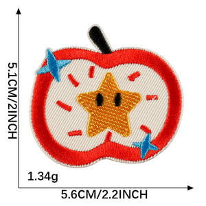Offre Spéciale – Patch brodé thermocollant motif pomme rouge, fraise et animaux, autocollant adhésif pour sacs, vêtements et accessoires capillaires - Product Image 4