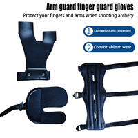 Ensemble de protège-bras d'entraînement léger en cuir souple pour arc classique, avec protège-avant-bras réglable et boucle de tirage pour doigts, accessoires pour corde d'arc