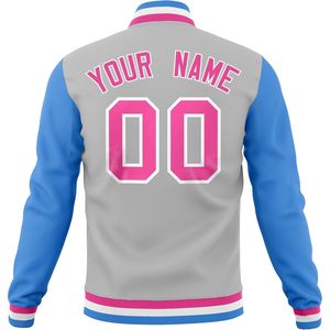 Custom Baseball Varsity Jacket Lightweight Bomber <b>Coat</b> Personalized <b>Stitched</b> Text Logo Unisex Adult Full Sleeve Breathable - Product Image 2