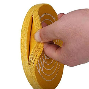 3 "/4"/5 "/6"/7 "/10"/12 "paño de pelusa de algodón rueda de pulido amarillo para joyería de oro herramientas abrasivas de pulido de <span class=keywords><strong>madera</strong></span> de Metal - Product Image 2