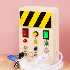 Tablero Sensorial Montessori <span class=keywords><strong>para</strong></span> <span class=keywords><strong>Niños</strong></span> Pequeños con Luz LED, Actividades <span class=keywords><strong>de</strong></span> Madera Natural, Juguetes Educativos con Certificación CE, <span class=keywords><strong>Juegos</strong></span> <span class=keywords><strong>de</strong></span> <span class=keywords><strong>Mesa</strong></span> CPC - Product Image 4