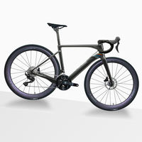 MINICE R1 T800+Mitsubishi TR50 Carbon Aero Rennrad mit Interner Kabelführung Di2 24-Gang Elektronische Schaltung Normales Pedal