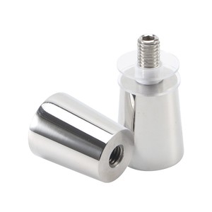 Manici in vetro doccia in lega di alluminio e acciaio inossidabile lavorati CNC pomelli neri opachi cromati luminosi - Product Image 3