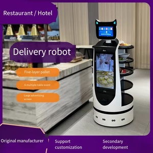 Nuevo Robot Inteligente para Entrega de Alimentos, Camarero de Autoservicio, Paleta de Cinco Niveles, Carga Útil de 10 kg, 24 Horas de Autonomía, para Restaurantes y Hoteles - Product Image 1