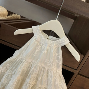 Child Star Circle Baby Girl Crochet Embroidered Halter A-Line Dress Breathable Vacation Princess Dress - Product Image 2