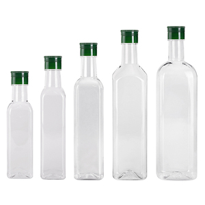 Bouteille en plastique PET ronde ou carrée de 100 ml, 150 ml, 200 ml, 500 ml, 750 ml, 1 L pour huile d'olive, sauce soja, vinaigre, distributeur d'huile - Product Image 4