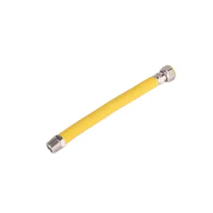 China Manufacture Yellow Corrugated Stainless Steel Flexible Metal Hose With UNI 11353