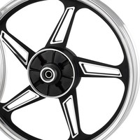 Rueda de Motocicleta de Aleación de Aluminio Forjado de 18 Pulgadas, Edición de Marca, Nueva, Gen-4, con Doble Freno de Disco, Alta Calidad, para Reequipamiento/Actualización de Fábrica