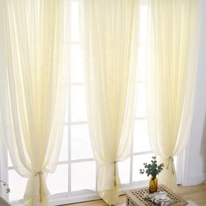 2023 prêt à l'emploi Polyester Tulle Voile solide européen pure tissu <span class=keywords><strong>rideaux</strong></span> pour maison salon ombrage - Product Image 1