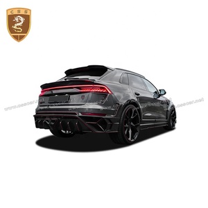 Kit carrosserie large MSY en fibre de carbone semi-sèche pour <span class=keywords><strong>Audi</strong></span> Q8 RSQ8 : pare-chocs avant, jupes latérales, pare-chocs arrière, sorties d'échappement, aileron de toit - Product Image 3