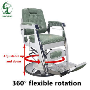Sillón de <span class=keywords><strong>Barber</strong></span>ía con Respaldo Reclinable, Reposapiés Ajustable, Base Hidráulica, Silla de Salón para <span class=keywords><strong>Barber</strong></span>ía, Material Metálico - Product Image 3