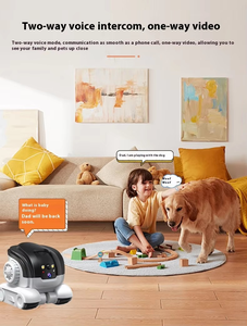 Patrol Buddy Robot Camera Little RobotCamera sur roues Vue à 360 ° Caméra pour animaux de compagnie Voix 2 voies HD Vision nocturne Caméra de sécurité intérieure - Product Image 5