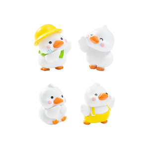 Figuras de Patos Blancos Mini Kawaii de Alta Calidad, Adornos de Animales de Plástico PVC para Micropaisajes, Manualidades de Decoración para Escritorio y Coche - Product Image 5