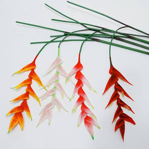 Décoration florale suspendue haut de gamme à longue tige avec oiseaux et toucher réaliste - Product Image 1