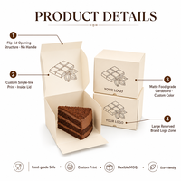 Boîte en carton blanc robuste, compacte, avec revêtement mat, impression personnalisée en gros, pour l'emballage de pâtisseries, chocolats