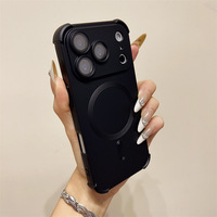 Coque Magnétique Antichoc Premium avec Chargement Sans Fil pour iPhone 17 Air 16 15 14 13 12 Pro Max – Housse en Silicone Souple Type Armure