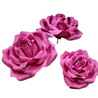Hochwertige Hochzeit Requisiten Hotel Einkaufs zentren Künstliche Blumen verziert mit roten wasserdichten Rosen Riesen papier Kunst blumen.