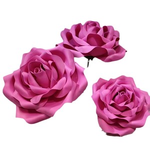 Oggetti di scena per matrimoni di alta qualità centri commerciali Hotel fiori artificiali decorati con rose impermeabili rosse fiori giganti di arte della carta. - Product Image 6