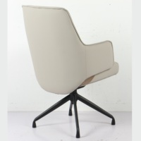 Chaise de salle à manger pivotante en cuir PU Henglin, chaise d'appoint moderne avec surpiqûres losangées, base à 4 branches écologique pour la maison, le bar et l'hôtel