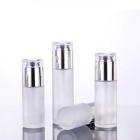 Emballage cosmétique 30ml 50ml 60ml 100ml Bouteille en verre pour huile essentielle et lotion transparente givrée avec bouchon pulvérisateur doré argenté