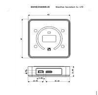 SV5808 Modul Kamera Vena Telapak Tangan Modul Pengenalan Sidik Jari Telapak Tangan Pemindai Vena Algoritma Bawaan SDK 2MP Port Serial UART untuk Wi-Fi