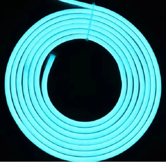 Luz de tira de néon LED de silicone 24V RGB flexível IP65 impermeável para exterior