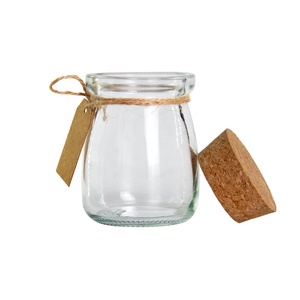 Piccolo Contenitore in <span class=keywords><strong>Vetro</strong></span> Trasparente con Coperchio in Sughero, <span class=keywords><strong>Barattolo</strong></span> Rotondo per Caramelle, Budino, Marmellata, Yogurt, Spezie, Miele - Vari Stili di Coperchi per Bottiglie in <span class=keywords><strong>Vetro</strong></span> - Product Image 2